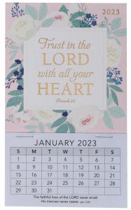 Mini Magnetic Calendar 2023-Trust In The Lord, MMC337