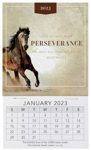 Mini Magnetic Calendar 2023-Run With Perseverance, MMC339