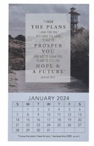 Mini Magnetic Calendar 2024-I Know The Plans, MMC351