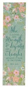 Bookmark SS/10pcs-Strength and Dignity, Teal, BMP130