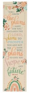 Bookmark SS/10pcs-I Know the Plans, Peach Floral, BMP133