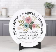 Ornate Table Top-Our Family Is A Circle Of Strength, BTT0002