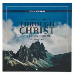 Calendar 2024 Large-Through Christ, Mountains, CAL224