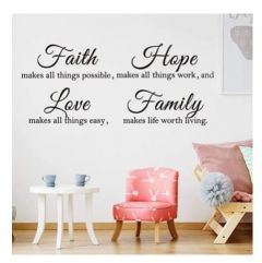 Wall Decal-Faith Hope Love Family