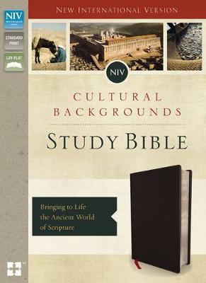 NIV, Cultural Backgrounds Study Bible- Bonded Leather, Black, Red Letter Edition