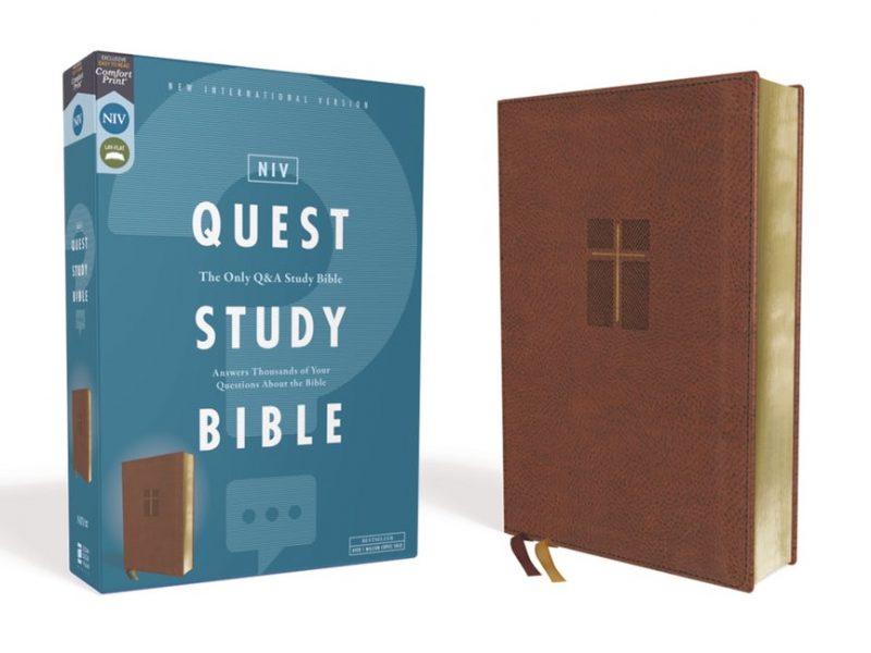 NIV Quest Study Bible, Leathersoft, Brown, Comfort Print
