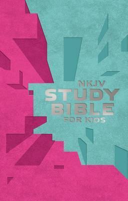 NKJV Study Bible For Kids (Pink/Teal Cover)