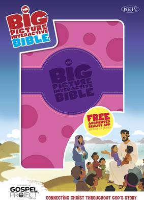 NKJV Big Picture Interactive Bible - Purple/Pink Polka Dot LeatherTouch