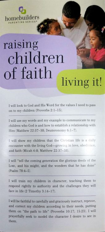 Prayer Card - Raising Children of Faith #CRD16627