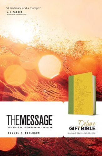 Message Deluxe Gift Bible, The  (Sunlight/Grass Leather-Look)