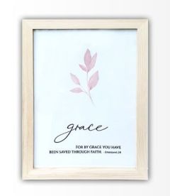 Framed A4 Bible Verse Canvas-Grace
