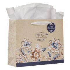 Gift Bag (LARGE)-Trust in the Lord Honeybrown GBA431