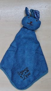 Hand Towel: Rabbit-Blue