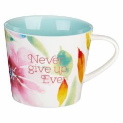 Mug Ceramic: Never Give Up Pink Daisies HFMUG821