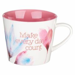 Mug Ceramic: Make Every Day Count Pink Petals HFMUG822