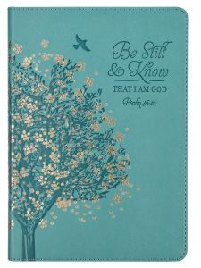 Journal: Faux Leather Classic-Be Still & Know, Teal, JL502