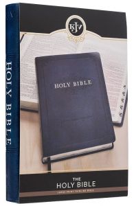 KJV Large Print Thinline Bible, FauxLeather- Navy Blue, Index, KJV135
