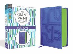 NIrV Giant Print Compact Bible for Boys, Leathersoft, Blue, Comfort Print