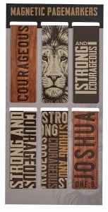 Magnetic Bookmark Set of 6-Strong and Courageous, MGB078