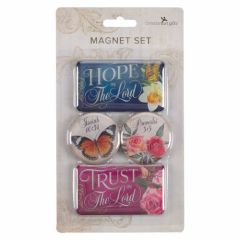 Magnet Set/4-Hope and Trust Floral MGS062
