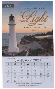 Mini Magnetic Calendar 2023-Lord Is My Light, MMC340