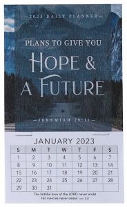 Mini Magnetic Calendar 2023-Hope & A Future, MMC341