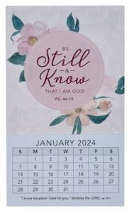 Mini Magnetic Calendar 2024-Be Still And Know, MMC355