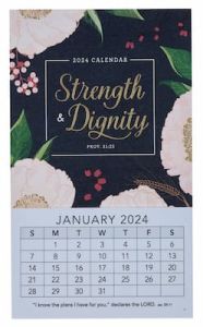 Mini Magnetic Calendar 2024-Strength & Dignity, MMC357