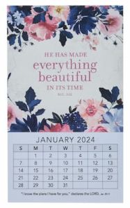 Mini Magnetic Calendar 2024-Beautiful in its Time, MMC358