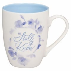 Mug Ceramic: Be Still and Know Blue Blooms MUG1051