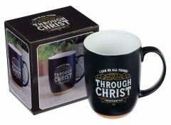 Mug: Ceramic-I Can Do All Things Through Christ, Black, MUG905