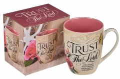 Mug: Ceramic-Trust In The Lord, Blush Pink Floral, MUG936
