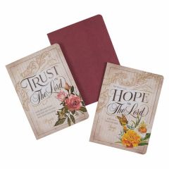 Notebook Set Of 3-Hope and Trust, Floral LARGE, NBS067