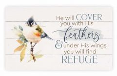 Pallet Decor: He Will Cover You With His Feathers, PNL0983