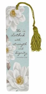 Bookmark with Tassel-Strength and Dignity TBM093