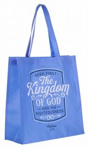 Tote Bag: Seek The Kingdom of God, Blue, TOT148