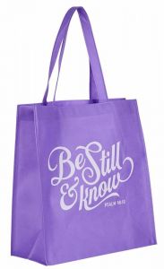 Tote Bag: Be Still & Know, Purple  Lavender, TOT149