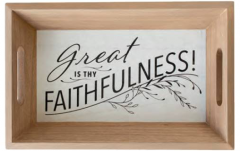Tray Wooden: Great is Thy Faithfulness, J2061 
