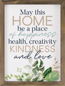 Framed Art: May This Home Be A Place Of Happiness, VFR0279