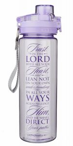 Water Bottle/Plastic-Trust in the Lord Purple, WBT097