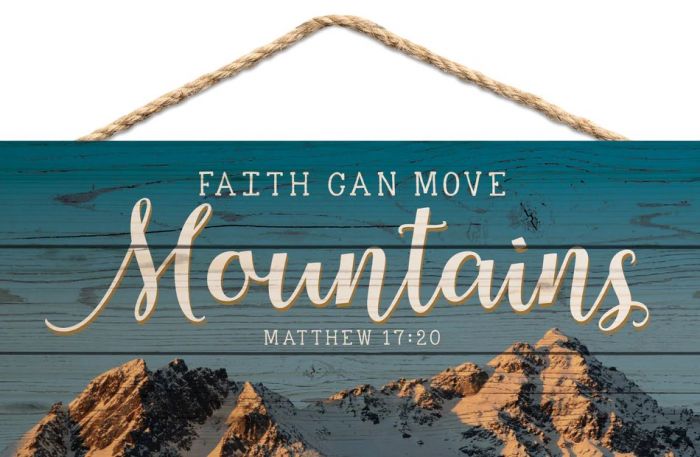 String Sign: Faith Can Move Mountains, HSA0128
